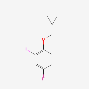 molecular formula C10H10FIO B8198843 1-(Cyclopropylmethoxy)-4-fluoro-2-iodobenzene 