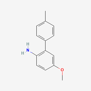 molecular formula C14H15NO B8198853 [1,1'-Biphenyl]-2-amine, 5-methoxy-4'-methyl- CAS No. 1414280-07-1