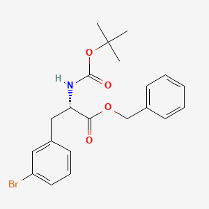 molecular formula C21H24BrNO4 B8198857 (S)-Benzyl 3-(3-bromophenyl)-2-((tert-butoxycarbonyl)amino)propanoate 