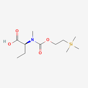 molecular formula C11H23NO4Si B8198869 (S)-2-(Methyl((2-(trimethylsilyl)ethoxy)carbonyl)amino)butanoic acid 