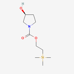 molecular formula C10H21NO3Si B8198887 (S)-2-(Trimethylsilyl)ethyl 3-hydroxypyrrolidine-1-carboxylate 