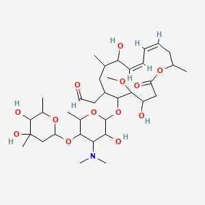 molecular formula C35H59NO13 B8198928 2-[(11Z,13Z)-6-[5-(4,5-dihydroxy-4,6-dimethyloxan-2-yl)oxy-4-(dimethylamino)-3-hydroxy-6-methyloxan-2-yl]oxy-4,10-dihydroxy-5-methoxy-9,16-dimethyl-2-oxo-1-oxacyclohexadeca-11,13-dien-7-yl]acetaldehyde 