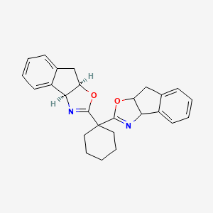 molecular formula C26H26N2O2 B8198968 (3aS3a'S8aR8a'R)-22'-Cyclohexylidenebis[88a-dihydro-3aH-indeno[12-d]oxazole] 