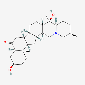 molecular formula C27H43NO3 B8199000 (1R,2S,6S,9S,10S,11S,14S,15S,18S,20R,23R,24S)-10,20-dihydroxy-6,10,23-trimethyl-4-azahexacyclo[12.11.0.02,11.04,9.015,24.018,23]pentacosan-17-one 