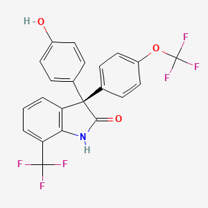 molecular formula C22H13F6NO3 B8199062 CID 149494442 