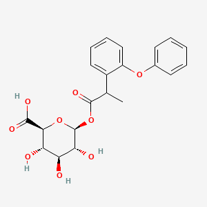 molecular formula C21H22O9 B8199125 (2S,3S,4S,5R,6S)-3,4,5-trihydroxy-6-[2-(2-phenoxyphenyl)propanoyloxy]oxane-2-carboxylic acid 