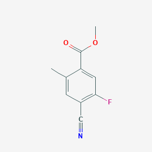 molecular formula C10H8FNO2 B8199139 Methyl 4-cyano-5-fluoro-2-methylbenzoate 