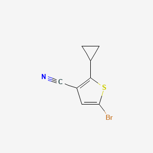 molecular formula C8H6BrNS B8199160 5-Bromo-2-cyclopropylthiophene-3-carbonitrile 
