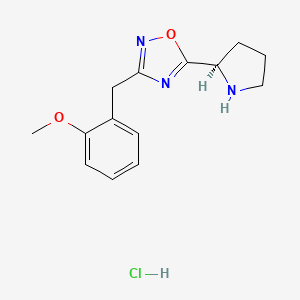 3-[(2-methoxyphenyl)methyl]-5-[(2R)-pyrrolidin-2-yl]-1,2,4-oxadiazole;hydrochloride