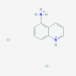 molecular formula C9H10Cl2N2 B8199217 Quinolin-1-ium-5-ylazanium;dichloride 