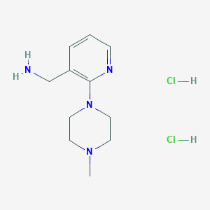 molecular formula C11H20Cl2N4 B8199227 (2-(4-Methylpiperazin-1-yl)pyridin-3-yl)methanamine dihydrochloride 