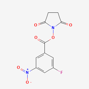 molecular formula C11H7FN2O6 B8199243 2,5-Dioxopyrrolidin-1-yl 3-fluoro-5-nitrobenzoate 
