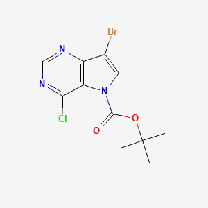 molecular formula C11H11BrClN3O2 B8199250 tert-Butyl 7-bromo-4-chloro-5H-pyrrolo[3,2-d]pyrimidine-5-carboxylate 