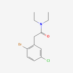 molecular formula C12H15BrClNO B8199257 2-(2-Bromo-5-chlorophenyl)-N,N-diethylacetamide 
