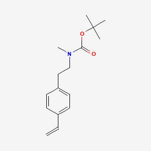 molecular formula C16H23NO2 B8199278 Tert-butyl methyl(4-vinylbenzyl)methylcarbamate 