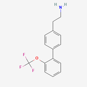 molecular formula C15H14F3NO B8199282 2-(2'-(Trifluoromethoxy)-[1,1'-biphenyl]-4-yl)ethanamine 