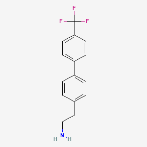 molecular formula C15H14F3N B8199284 2-(4'-(Trifluoromethyl)-[1,1'-biphenyl]-4-yl)ethanamine 