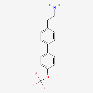 molecular formula C15H14F3NO B8199291 2-(4'-(Trifluoromethoxy)-[1,1'-biphenyl]-4-yl)ethanamine 