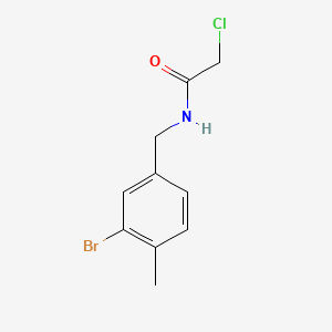 molecular formula C10H11BrClNO B8199305 N-(3-Bromo-4-methylbenzyl)-2-chloroacetamide 