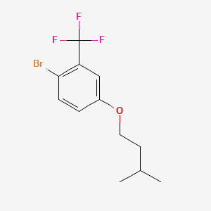 molecular formula C12H14BrF3O B8199309 1-Bromo-4-(isopentyloxy)-2-(trifluoromethyl)benzene 
