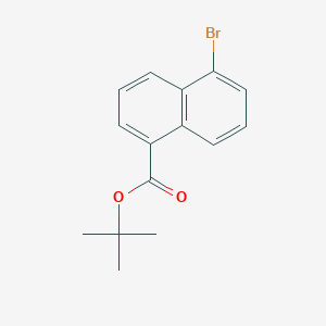 molecular formula C15H15BrO2 B8199379 t-Butyl 5-bromo-1-naphthoate 