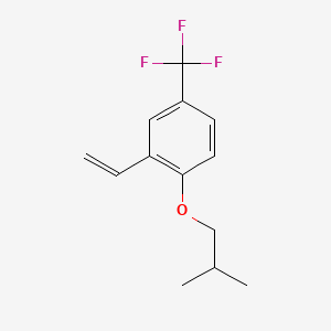 molecular formula C13H15F3O B8199403 1-Isobutoxy-4-(trifluoromethyl)-2-vinylbenzene 