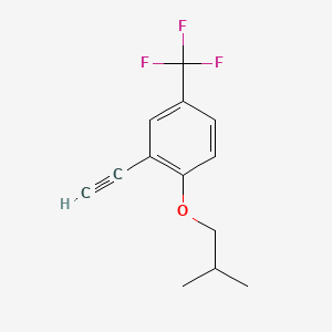 molecular formula C13H13F3O B8199421 2-Ethynyl-1-isobutoxy-4-(trifluoromethyl)benzene 