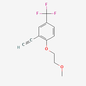 molecular formula C12H11F3O2 B8199436 2-Ethynyl-1-(2-methoxyethoxy)-4-(trifluoromethyl)benzene 