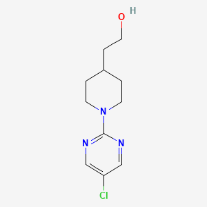 molecular formula C11H16ClN3O B8199527 2-(1-(5-Chloropyrimidin-2-yl)piperidin-4-yl)ethanol 