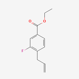 molecular formula C12H13FO2 B8199530 Ethyl 4-allyl-3-fluorobenzoate 