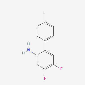 molecular formula C13H11F2N B8199555 4,5-Difluoro-4'-methyl-[1,1'-biphenyl]-2-amine 