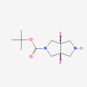 molecular formula C11H18F2N2O2 B8199602 tert-butyl cis-3a,6a-difluoro-2,3,4,6-tetrahydro-1H-pyrrolo[3,4-c]pyrrole-5-carboxylate 