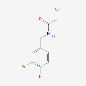molecular formula C9H8BrClFNO B8199665 N-(3-Bromo-4-fluorobenzyl)-2-chloroacetamide 