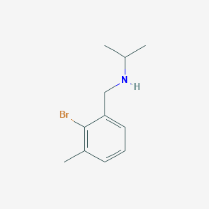 molecular formula C11H16BrN B8199673 N-(2-Bromo-3-methylbenzyl)propan-2-amine 