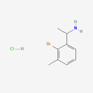 molecular formula C9H13BrClN B8199682 1-(2-Bromo-3-methylphenyl)ethanamine hydrochloride 