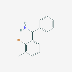 molecular formula C14H14BrN B8199687 (2-Bromo-3-methylphenyl)(phenyl)methanamine hydrochloride 