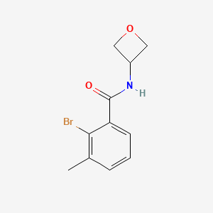 molecular formula C11H12BrNO2 B8199709 2-Bromo-3-methyl-N-(oxetan-3-yl)benzamide 