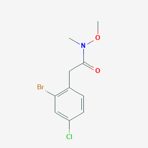 molecular formula C10H11BrClNO2 B8199711 2-(2-Bromo-4-chlorophenyl)-N-methoxy-N-methylacetamide 