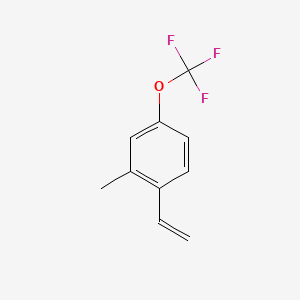 molecular formula C10H9F3O B8199721 2-Methyl-4-(trifluoromethoxy)-1-vinylbenzene 