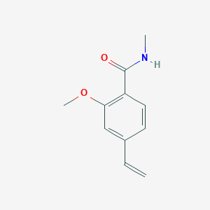 molecular formula C11H13NO2 B8199736 2-Methoxy-N-methyl-4-vinylbenzamide 