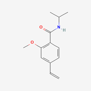 molecular formula C13H17NO2 B8199750 N-Isopropyl-2-methoxy-4-vinylbenzamide 