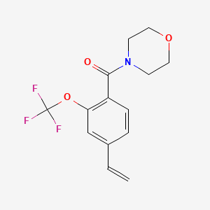 molecular formula C14H14F3NO3 B8199797 Morpholino(2-(trifluoromethoxy)-4-vinylphenyl)methanone 