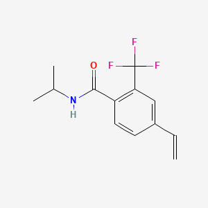 molecular formula C13H14F3NO B8199798 N-Isopropyl-2-(trifluoromethyl)-4-vinylbenzamide 