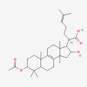 molecular formula C32H50O5 B8199831 2-(3-acetyloxy-16-hydroxy-4,4,10,13,14-pentamethyl-2,3,5,6,7,11,12,15,16,17-decahydro-1H-cyclopenta[a]phenanthren-17-yl)-6-methylhept-5-enoic acid 