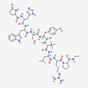 molecular formula C59H84N16O12 B8199844 Lecirelin (Dalmarelin) Acetate 