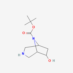 molecular formula C11H20N2O3 B8199856 Tert-butyl 6-hydroxy-3,8-diazabicyclo[3.2.1]octane-8-carboxylate 