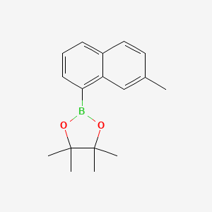 molecular formula C17H21BO2 B8199865 4,4,5,5-Tetramethyl-2-(7-methylnaphthalen-1-YL)-1,3,2-dioxaborolane 