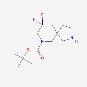 molecular formula C13H22F2N2O2 B8199871 tert-Butyl 9,9-difluoro-2,7-diazaspiro[4.5]decane-7-carboxylate 