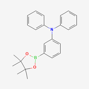 molecular formula C24H26BNO2 B8199883 N,N-diphenyl-3-(4,4,5,5-tetramethyl-1,3,2-dioxaborolan-2-yl)aniline 