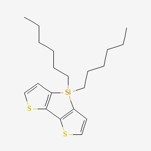 molecular formula C20H30S2Si B8199887 4,4-Dihexyl-4h-silolo[3,2-b:4,5-b']dithiophene 